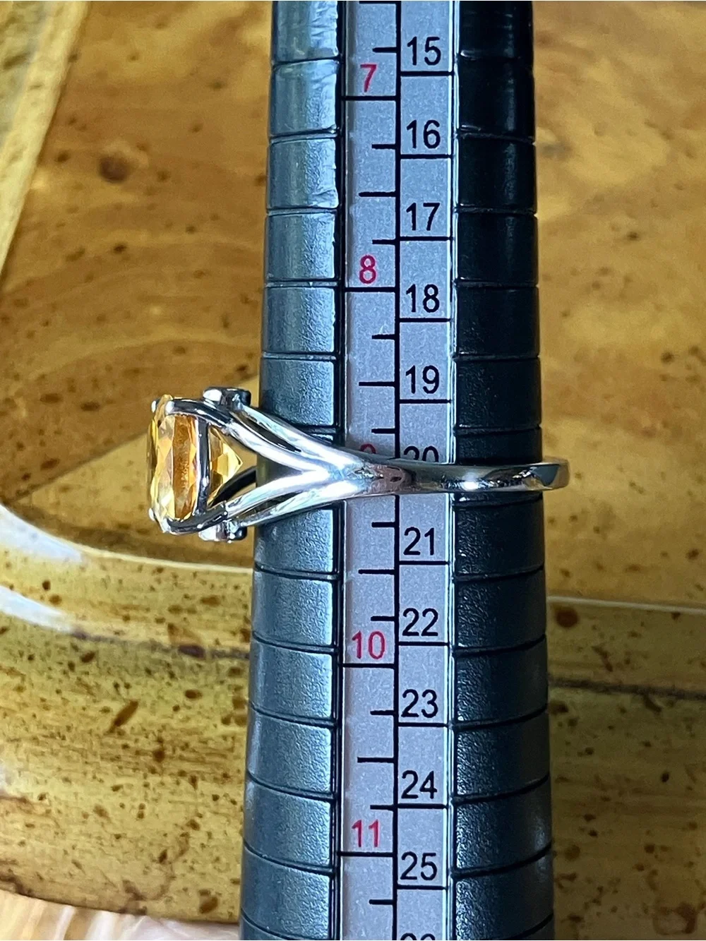 Brazilian Citrine Sterling Silver Ring Size 9